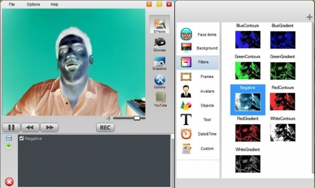 WebCamEffects – программа для редактирования и снятия видео с веб-камеры